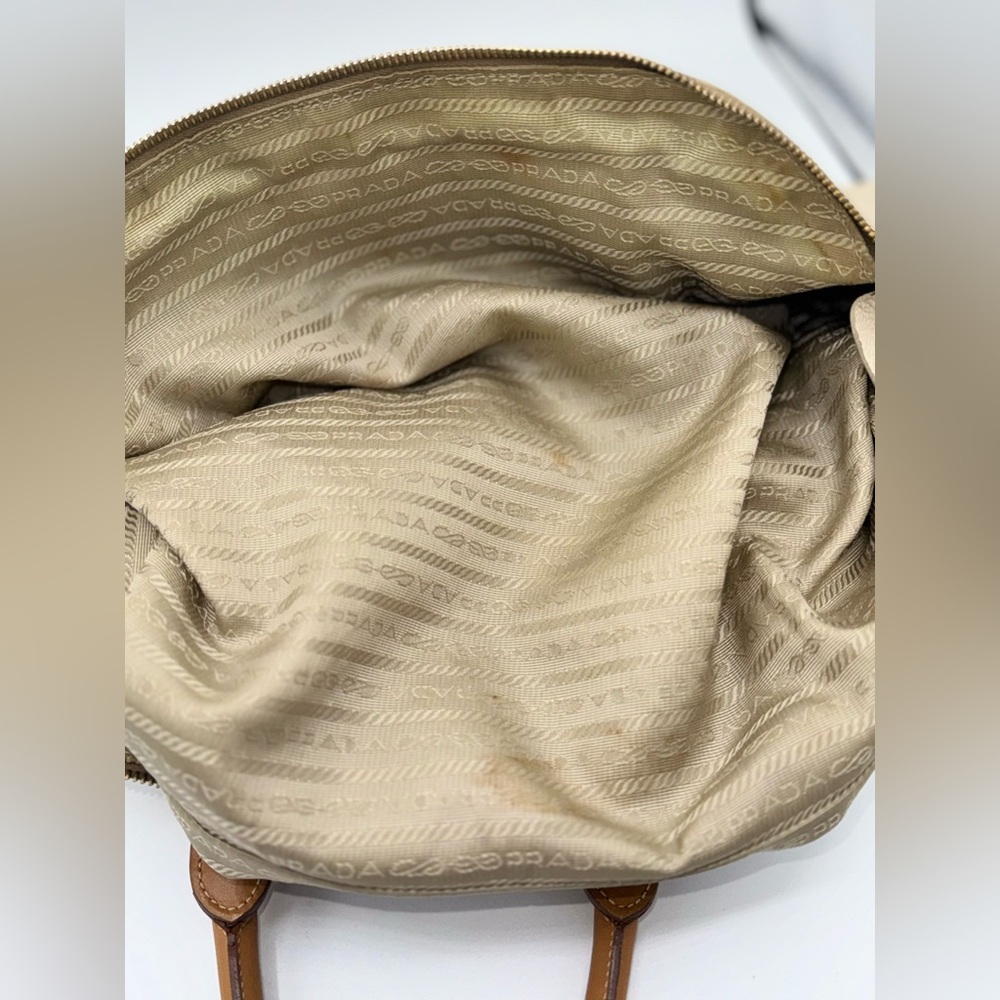 Prada Cream Vitello Dome Satchel 🤍 Classic Neutral Luxury - Picture 9 of 14
